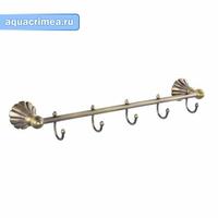 Вешалка 5 крючков прямая под Бронзу MAGNUS (95206)